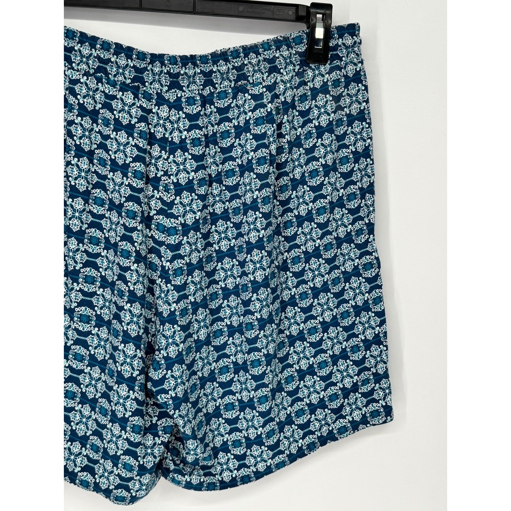 J. Jill Shorts Womens Medium Blue Excellent Elastic Waist Rayon Medallion Print - Picture 6 of 13